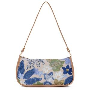 Women Floral Beaded Purses Summer Hobo Embroidered Shoulder Bag